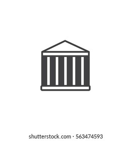parthenon icon. sign design