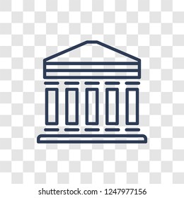 Parthenon icon. Trendy linear Parthenon logo concept on transparent background from Architecture and Travel collection