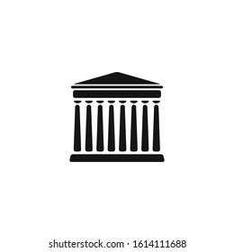 parthenon icon vector on a white background