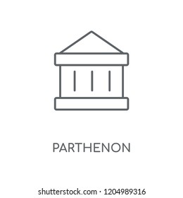 Parthenon linear icon. Parthenon concept stroke symbol design. Thin graphic elements vector illustration, outline pattern on a white background, eps 10.