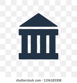 Parthenon vector icon isolated on transparent background, Parthenon transparency concept can be used web and mobile