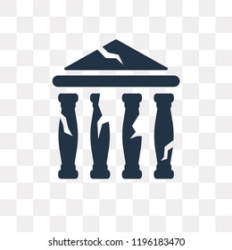 Parthenon vector icon isolated on transparent background, Parthenon transparency concept can be used web and mobile