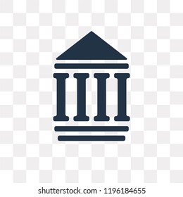 Parthenon vector icon isolated on transparent background, Parthenon transparency concept can be used web and mobile