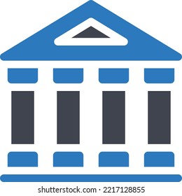 Parthenon  Vector illustration on a transparent background. Premium quality symbols. Glyphs vector icons for concept and graphic design. 
