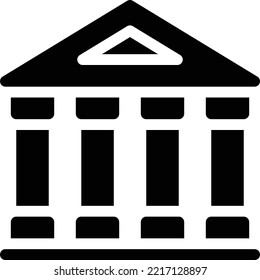 Parthenon  Vector illustration on a transparent background. Premium quality symbols. Glyphs vector icons for concept and graphic design. 

