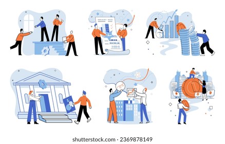 Parthnership. Vector illustration. Partners work together to overcome challenges and achieve success Productive meetings facilitate effective communication within teams Strong management ensures