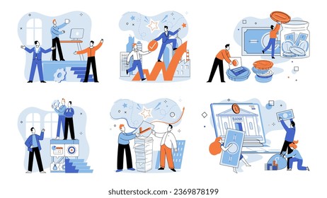 Parthnership. Vector illustration. Teamwork drives organizational success and productivity Cooperation and collaboration foster growth within companies Partners work together to overcome challenges