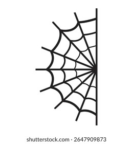 Partial Corner Spiderweb Illustration Design
