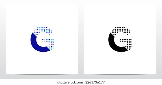 Partial Dots On Letter Logo Design G