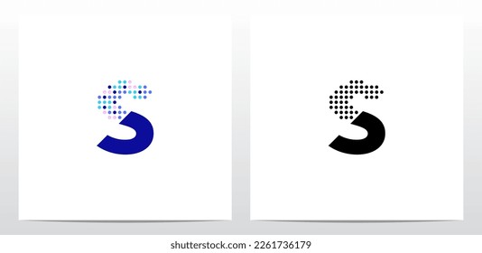 Partial Dots On Letter Logo Design S