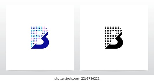 Partial Dots On Letter Logo Design B