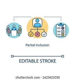 Partial Inclusion Concept Icon Teamwork Teaching Stock Vector (Royalty ...