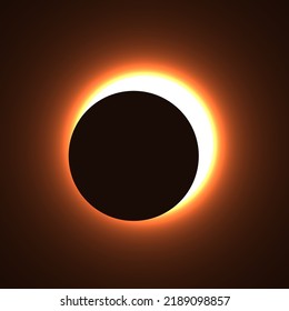 Partial solar eclipse. Illustration of the Moon partially obscures the Sun. Eclipses have been interpreted as omens, or portents, a phenomenon,  often signifying the advent of change. Vector.