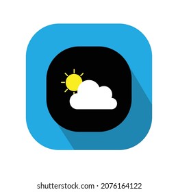 Partially cloudy icon , weather symbol, Weather icon vector illustration.