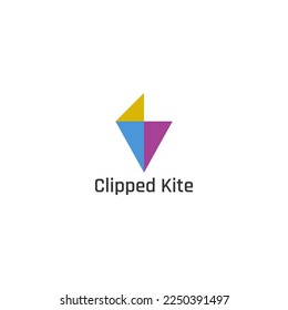 Partially truncated kite logo with colorful colors.