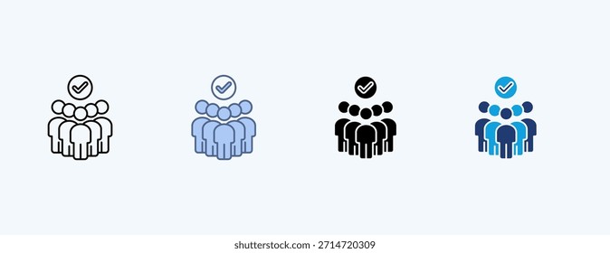 Participante Icono múltiple Vector de ilustración