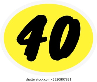 Participant numbers race icon vector.