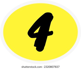 Participant numbers race icon vector.