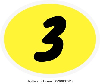 Participant numbers race icon vector.