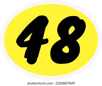 Participant numbers race icon vector.