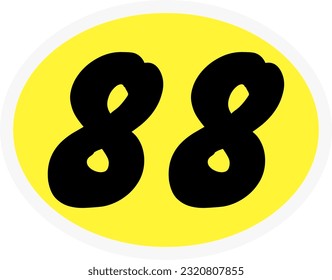 Participant numbers race icon vector.