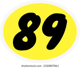 Participant numbers race icon vector.