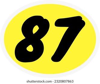 Participant numbers race icon vector.