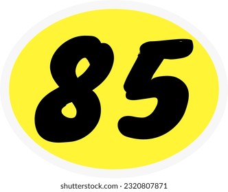 Participant numbers race icon vector.