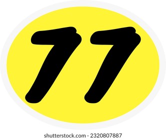 Participant numbers race icon vector.