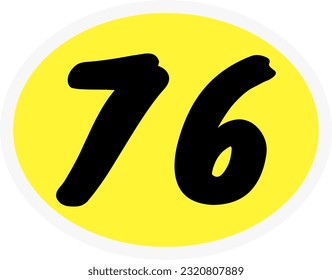 Participant numbers race icon vector.