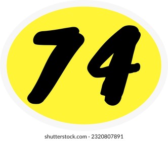 Participant numbers race icon vector.