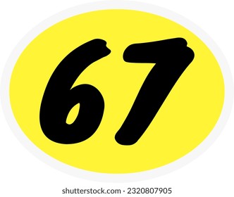 Participant numbers race icon vector.