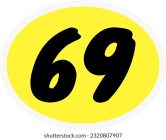Participant numbers race icon vector.