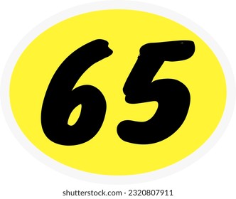 Participant numbers race icon vector.