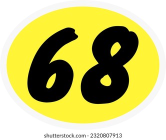 Participant numbers race icon vector.
