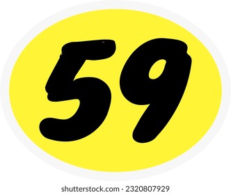 Participant numbers race icon vector.