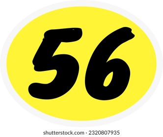 Participant numbers race icon vector.