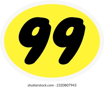 Participant numbers race icon vector.