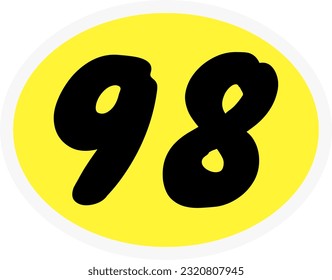Participant numbers race icon vector.