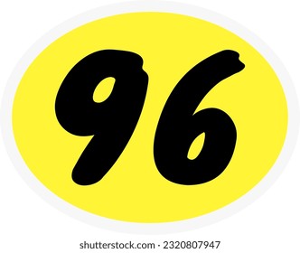 Participant numbers race icon vector.