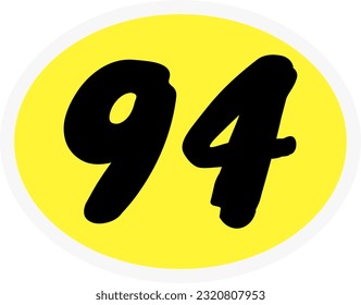 Participant numbers race icon vector.
