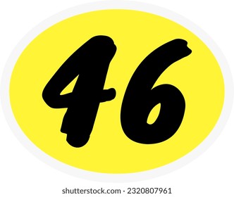 Participant numbers race icon vector.