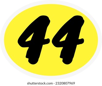 Participant numbers race icon vector.
