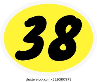 Participant numbers race icon vector.