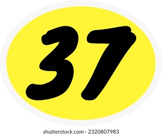 Participant numbers race icon vector.