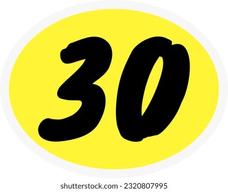 Participant numbers race icon vector.