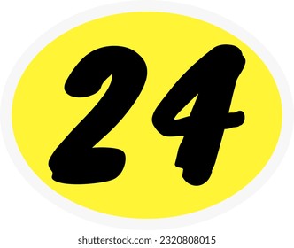 Participant numbers race icon vector.