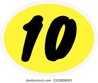 Participant numbers race icon vector.