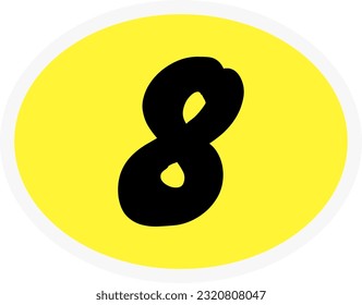 Participant numbers race icon vector.
