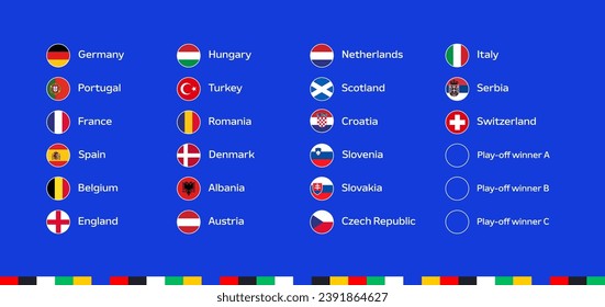 participating countries soccer cup playoff in Germany , final stage